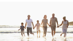 Family Playing in the Ocean