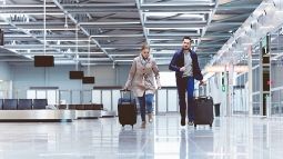 Couple Running Late at the Airport