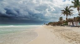 A hurricane into the Caribbean Sea, the Mexican Gulf