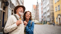 older couple traveling together