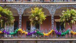 Mardi Gras decorations in New Orleans
