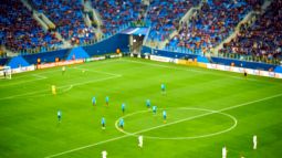 soccer match in stadium